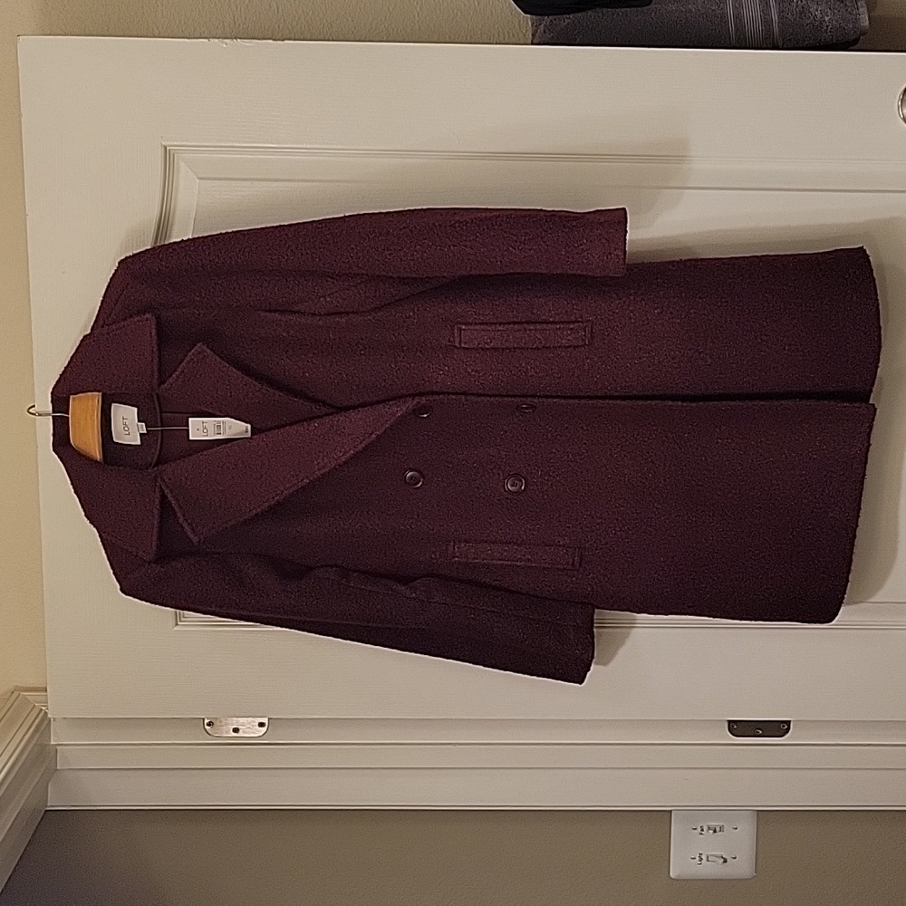 NWWT LOFT XS BURGUNDY  DB COAT
